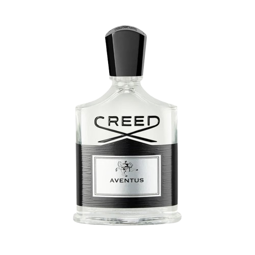 Creed Aventus 4.0 oz men's luxury fragrance bottle by Hub Wavy, white packaging with elegant design and clear branding.