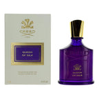 Creed Queen of Silk perfume spray for women, 2.5 oz, featuring elegant fragrance bottle with gold accents and floral design.