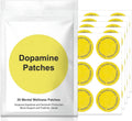 Dopamine Patches for Mental Wellness, Vegan Mood Support with 5-HTP, Lion's Mane & Rhodiola, 8-Hour Steady Release Transdermal Patch, 30 Count