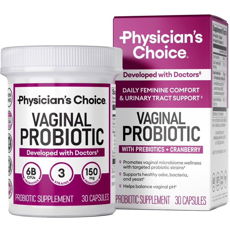 Physician's Choice Women's Vaginal Wellness Probiotics and Urinary Tract Support Capsules - 30ct