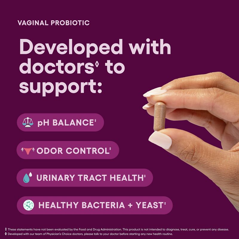 Physician's Choice Women's Vaginal Wellness Probiotics and Urinary Tract Support Capsules - 30ct