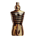 Jean Paul Gaultier Le Male Elixir perfume bottle for men, 2.5 oz, sleek design with clear glass and silver accents.