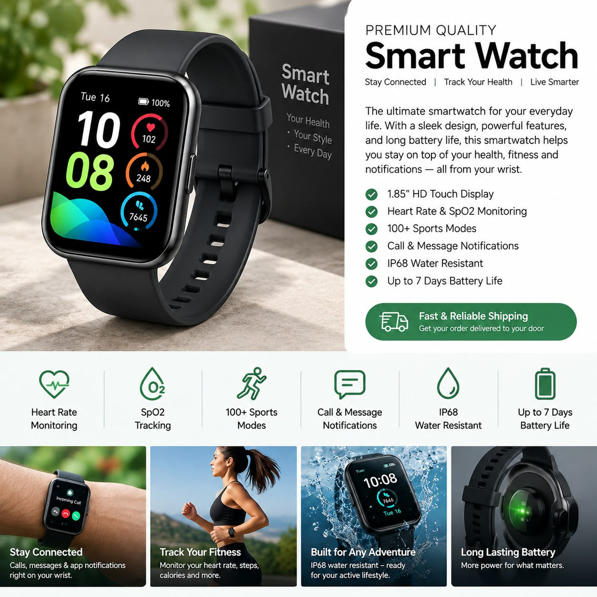 premium Smart watch- Fitness and Health