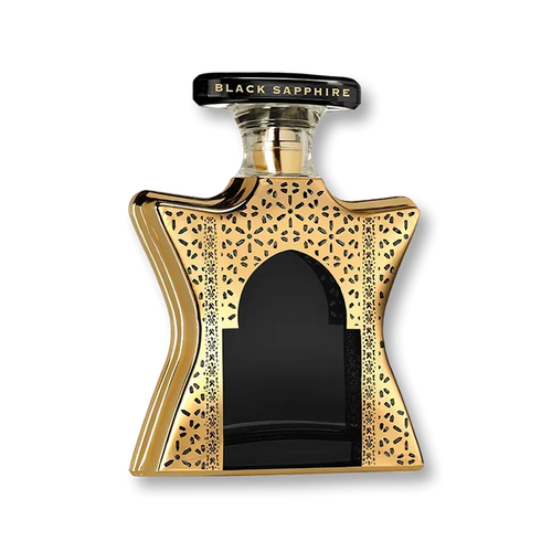Bond No. 9 Dubai Black Sapphire unisex perfume bottle with sleek black design, 3.4 fl oz / 100 ml fragrance from Hub Wavy.