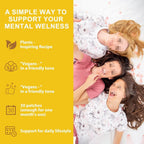 Dopamine Patches for Mental Wellness, Vegan Mood Support with 5-HTP, Lion's Mane & Rhodiola, 8-Hour Steady Release Transdermal Patch, 30 Count