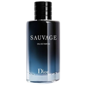 Hub Wavy Dior Sauvage 3.4 oz men's fragrance bottle with sleek design, featuring dark blue and silver accents.