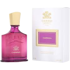 Hub Wavy Creed Carmina luxury women's perfume bottle, 2.5 oz / 75 ml with elegant design and floral accents
