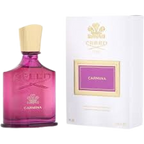 Hub Wavy Creed Carmina luxury women's perfume bottle, 2.5 oz / 75 ml with elegant design and floral accents