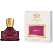 Hub Wavy Creed Carmina women's perfume bottle, 2.5 oz, with elegant design and branding visible, on a neutral background.