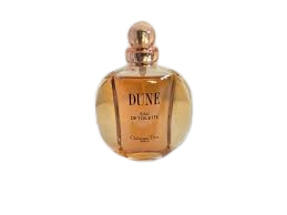 Dior Dune Christian women's perfume bottle by Hub Wavy, 3.4 oz (100 ml), with elegant packaging and floral design.
