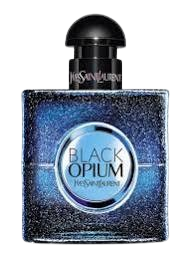 Yves Saint Laurent Black Opium Intense perfume bottle, 3 oz / 90 ml, luxury long-lasting fragrance for women with a sleek black design
