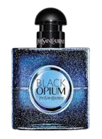 Yves Saint Laurent Black Opium Intense perfume bottle, 3 oz / 90 ml, luxury long-lasting fragrance for women with a sleek black design