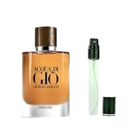 Giorgio Armani Acqua di Giò Absolu Profumo 3.4 oz unisex perfume bottle by Hub Wavy, with a sleek design and cap.