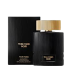 Tom Ford Noir Pour Femme luxury women's perfume bottle with sleek design and elegant branding on a neutral background.