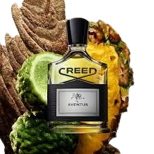 Hub Wavy Creed Aventus men's luxury fragrance bottle, 4 oz/120 ml, with sleek design and authentic branding.