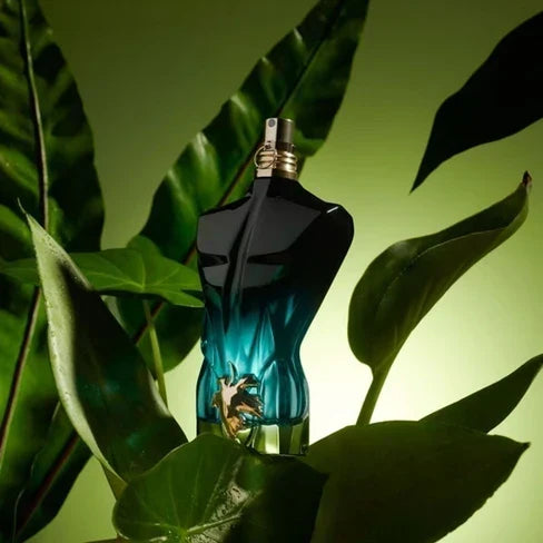 Jean Paul Gaultier Le Beau men's fragrance bottle with black cap and sleek design, showcasing the 75 ml size.