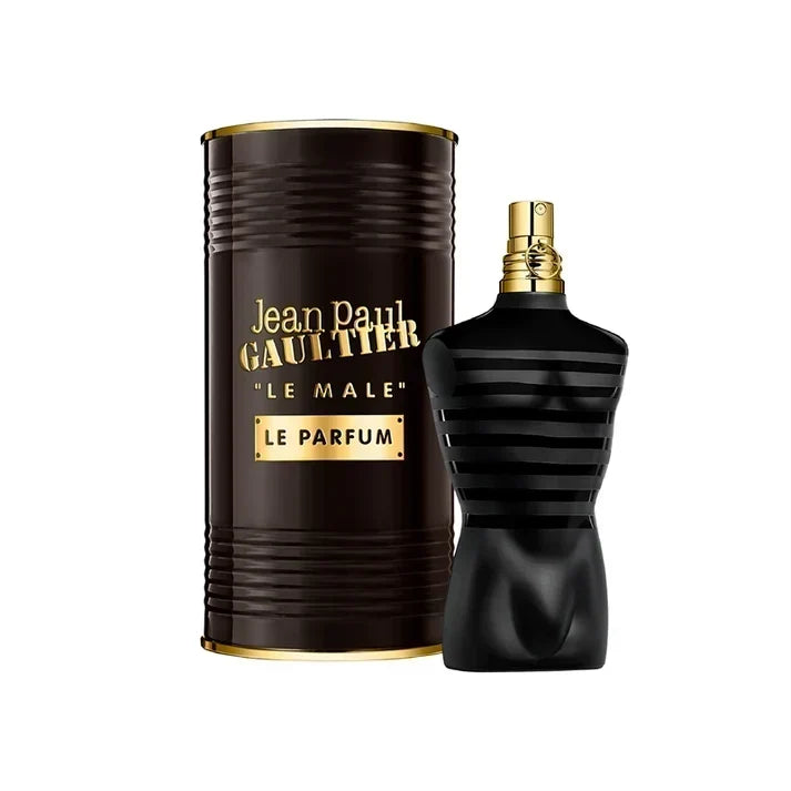 Jean Paul Gaultier Le Male Le Parfum Intense men's eau de parfum 125ml bottle, sleek design and masculine fragrance.