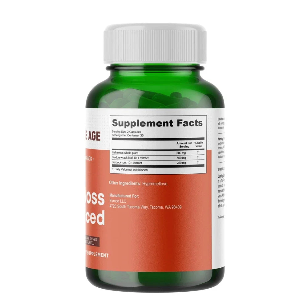 INFINITE AGE 1250mg Sea Moss Advanced Superfood Capsules, 60 Count - High-Pot...