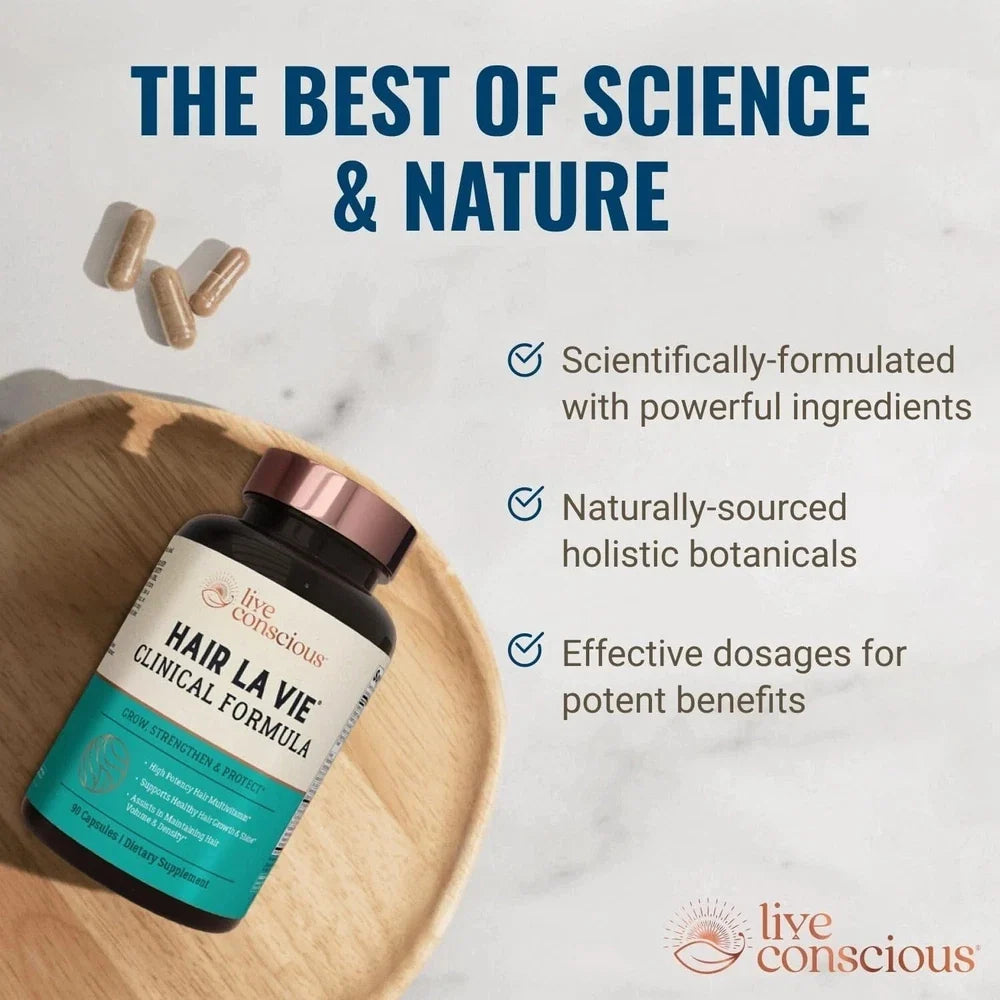 HAIR LA VIE Clinical Formula Hair Growth Volume Density Shine Multivitamin 90 Ct