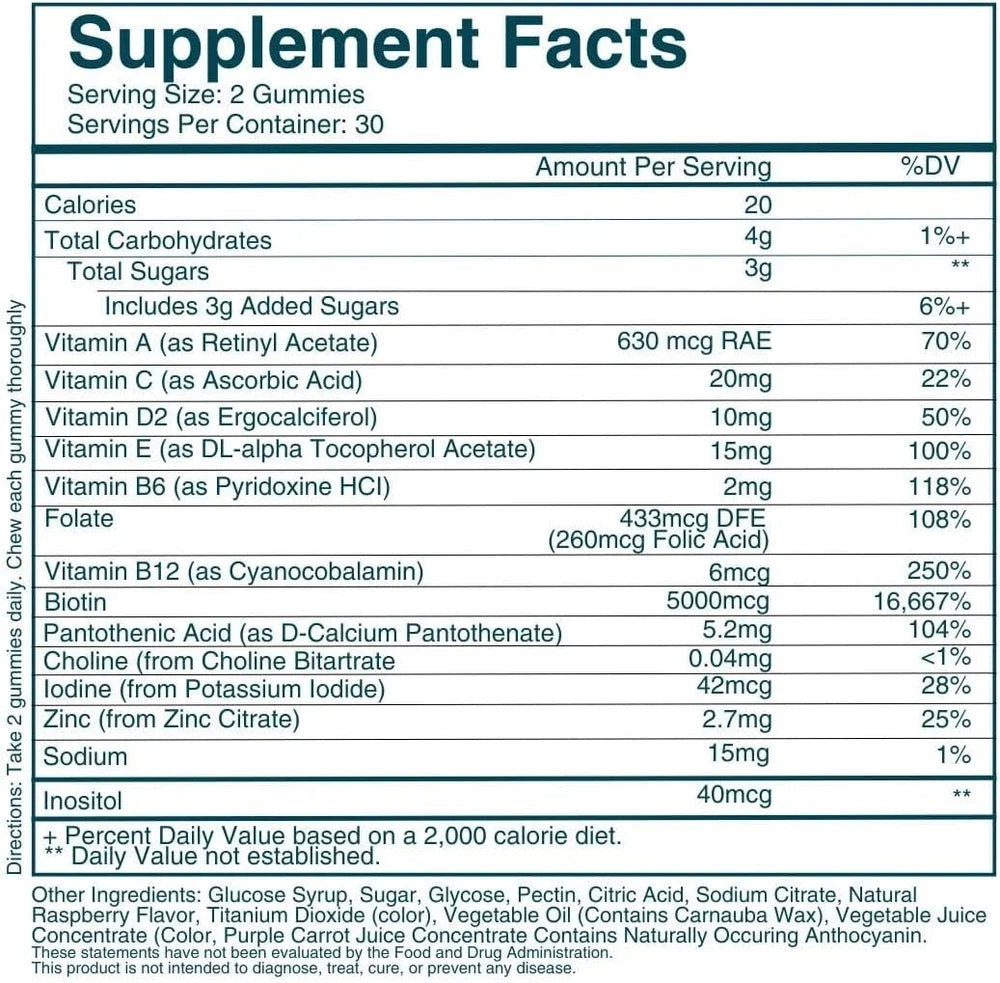 WEEM Hair Skin and Nails Gummies - Supports Healthy Hair-Vitamins Exp2028 US
