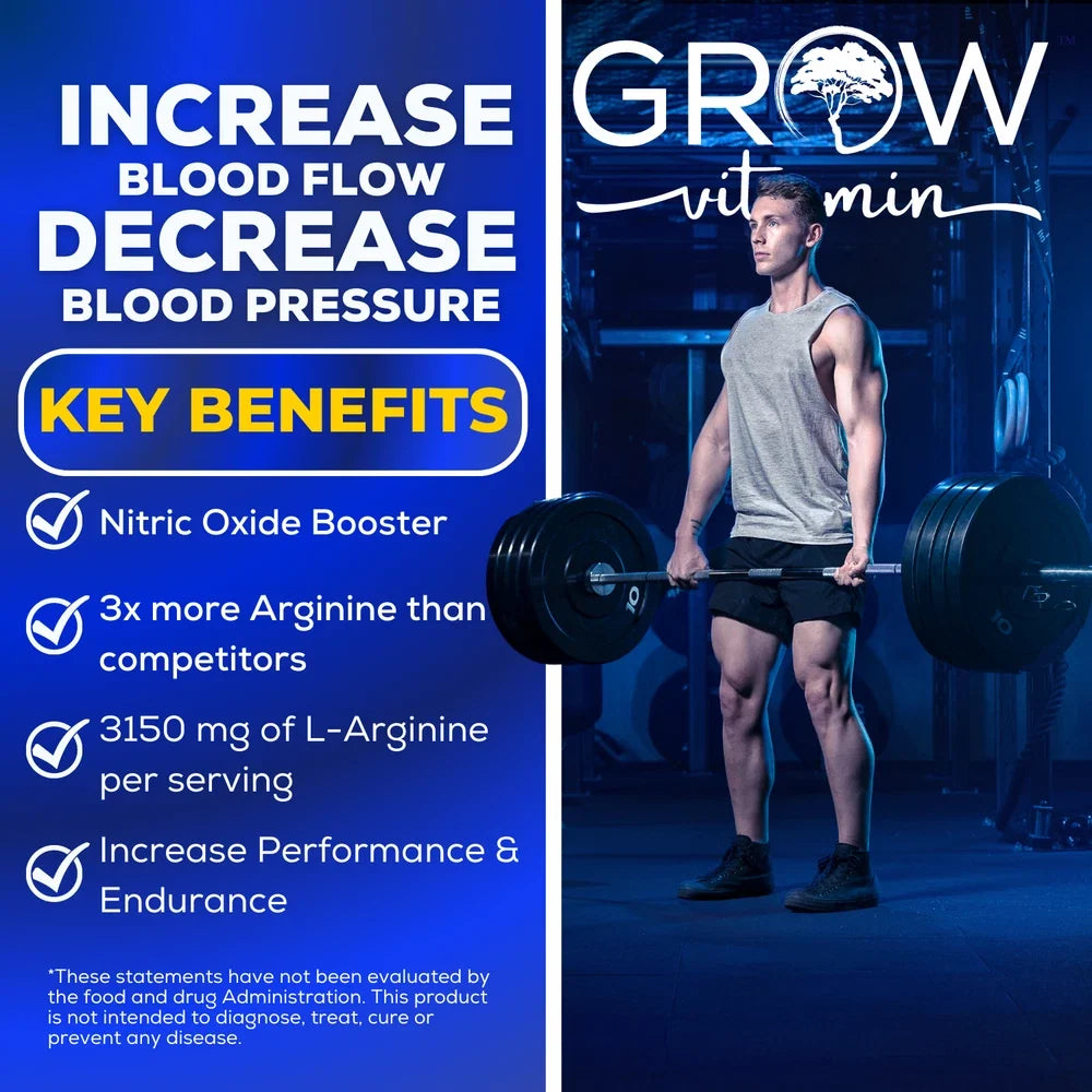 Nitric Oxide Booster 3150MG | ULTIMATE Muscle Growth, Endurance and Performance