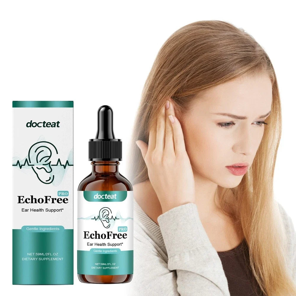 Echo Free Tinnitus Drops 59ml, EchoFree Tinnitus Relief for Ringing Ears
