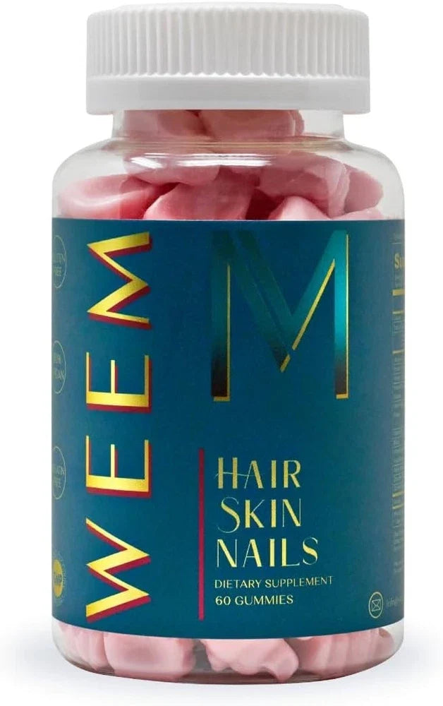 WEEM Hair Skin and Nails Gummies - Supports Healthy Hair-Vitamins Exp2028 US