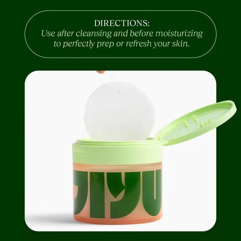 Jiyu Korean Skincare Anti-Aging, Dark Spot & Wrinkle Minimizing Toner Pads with