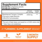 Turmeric Curcumin Capsules, Qunol with Ultra High Absorption 1500mg, Joint Suppo