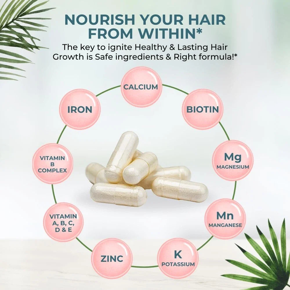 VITAL NUTRITIVE Vital Hair Complex – Biotin & Vitamin B Hair Vitamins for Wom...