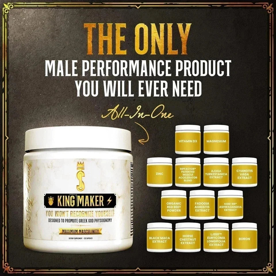 Top Shelf Grind King Maker,13-in-1Anabolic Supplement for Men to Increase Stamna
