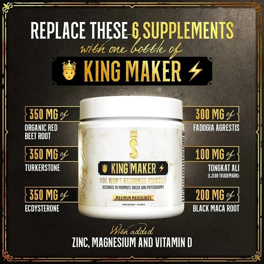 Top Shelf Grind King Maker,13-in-1Anabolic Supplement for Men to Increase Stamna