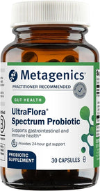 Metagenics UltraFlora Spectrum 7-Strain Probiotic 30 Billion CFU, 30 Ct