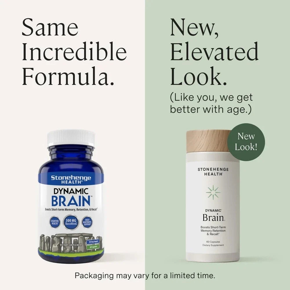 Stonehenge Health Dynamic Brain Supplement – New Formula with BacoMind for