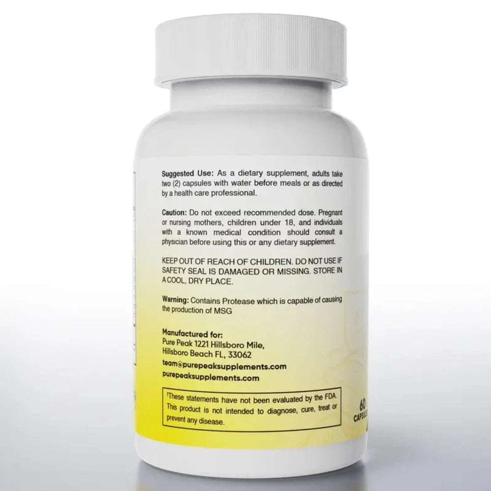 Pure Peak Candida Cleanse Capsules, Gut & Colon Support Supplement, 60 Count