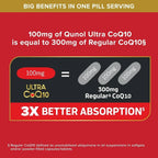 Qunol Ultra CoQ10 100mg, 120 Softgels, 3x Better Absorption (Exp. 04/2029)