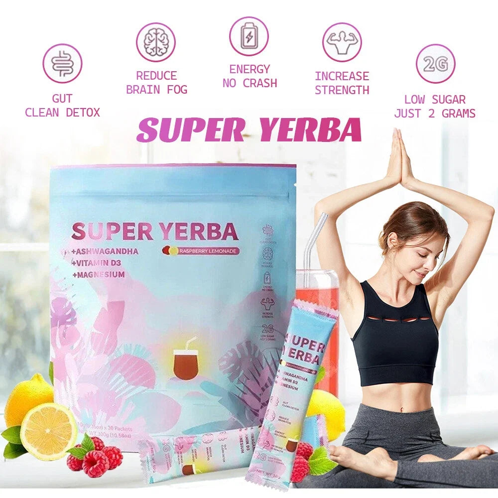 Super Instant Yerba Mate Tea Powder - Pure Natural, Health Drink