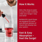 5- IN-1 Vitamin B Complex B12 Sublingual Liquid Drops B6 B1 + Niacin & Folate US