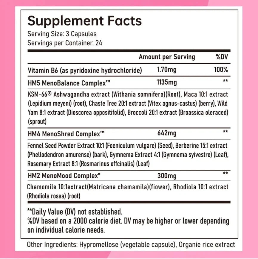 Happy Mammoth Hormone Harmony 72 Vegan Capsules Women's Hormone Balance Support