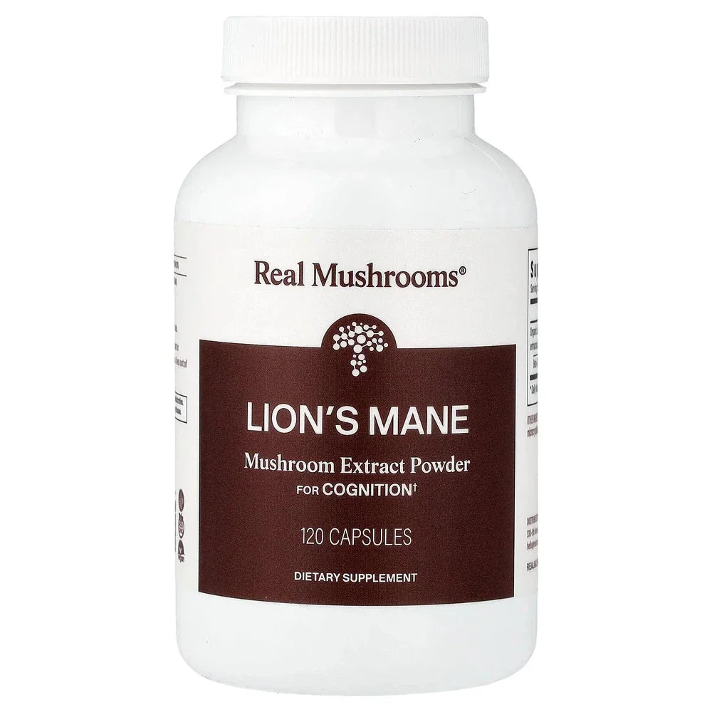 Real Mushrooms Organic Lions Mane Mushroom Capsules - 120 Count