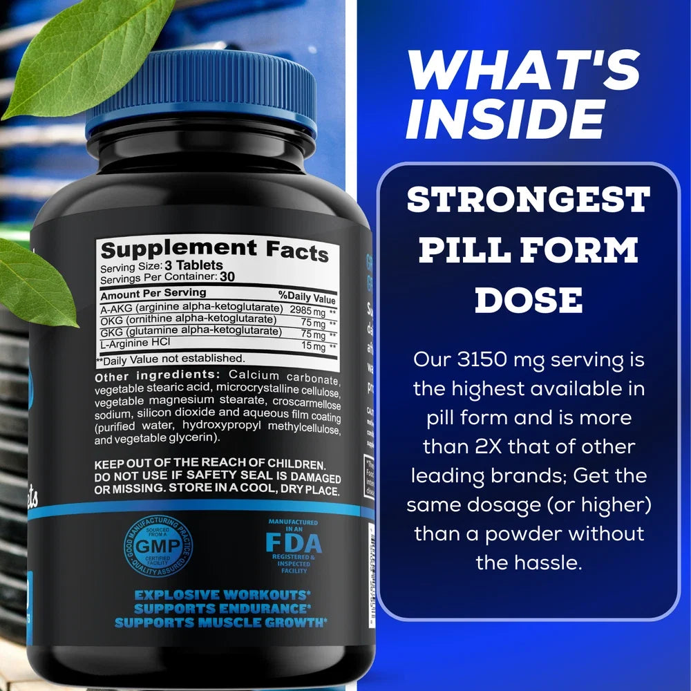 Nitric Oxide Booster 3150MG | ULTIMATE Muscle Growth, Endurance and Performance