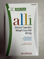 Orlistat 60 mg Weight Loss Aid 120 Capsules Refill Pack New in Box Exp. 10/2027+