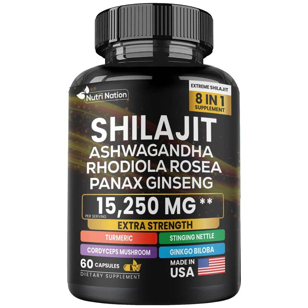 Shilajit Multivitamin (Turmeric, Ashwagandha, Ginger, Cordyceps Mushrooms)60 cap