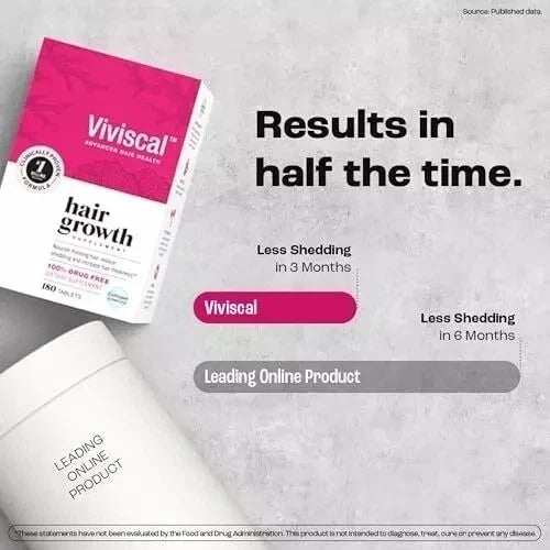 3 Month Supply - Viviscal Hair-Growth Supplement for Women 180 Tablets