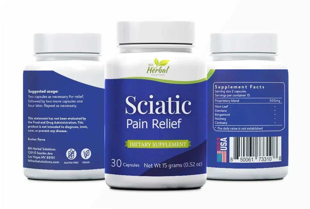 Help for Sciatica - BH Sciatic Pain Relief Herbal Supplement