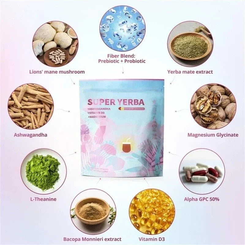 Super Instant Yerba Mate Tea Powder - Pure Natural, Health Drink