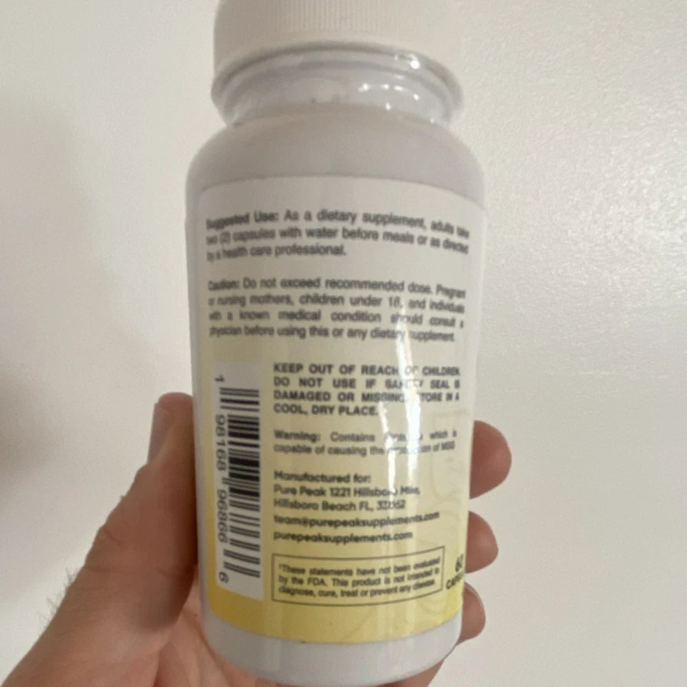 Pure Peak Candida Cleanse Supports Healthy Gut Dietary Supplement 60 Capsules
