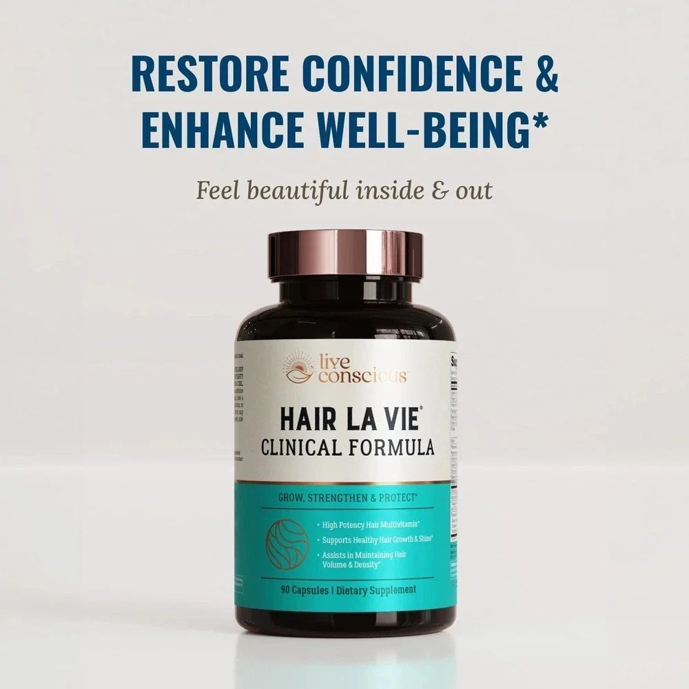 HAIR LA VIE Clinical Formula Hair Growth Volume Density Shine Multivitamin 90 Ct