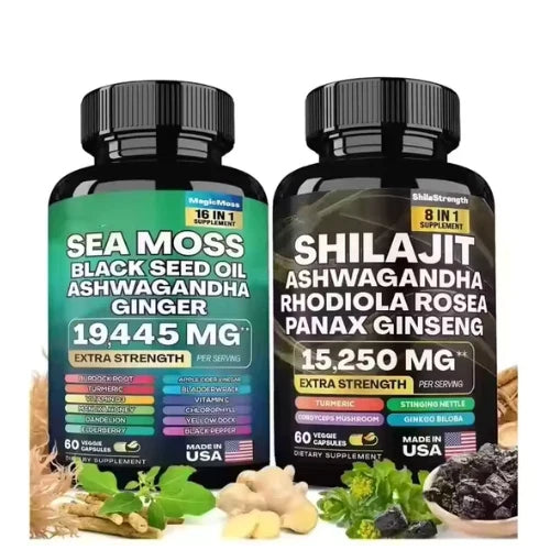 Dynamic Vitality Bundle - Sea Moss Multivitamin & Shilajit Power Combo