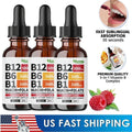 5- IN-1 Vitamin B Complex B12 Sublingual Liquid Drops B6 B1 + Niacin & Folate US